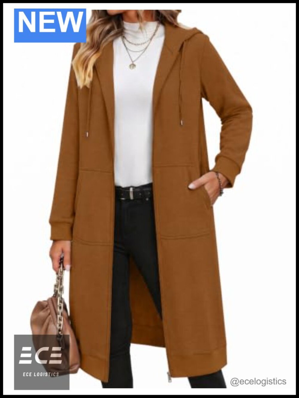Zeagoo Women's Zip Up Oversized Fleece Hoodie Long Tunic Sweatshirt
